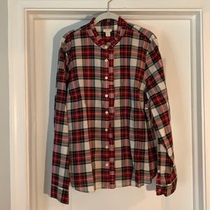 NEVER WORN! Red plaid J Crew shirt